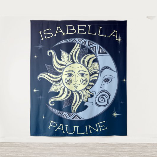 Celestial Sun en Moon  Wandkleed (Voorkant)