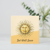 Celestial Sun Face Colorblock krijgt een goede Kaa Bedankkaart (Staand voorkant)