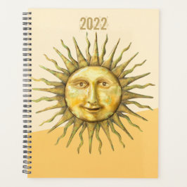 Celestial Sun Face Colorblock Planner