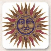 Celestial Sun Face Drankjes Onderzetter (Voorkant)