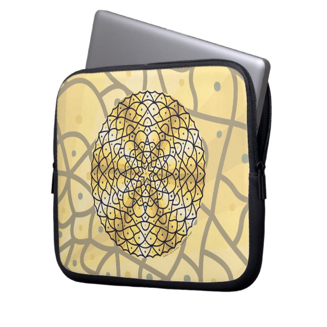 Celestial Sun Laptop Hoesje Sleeve (Voorkant Links)