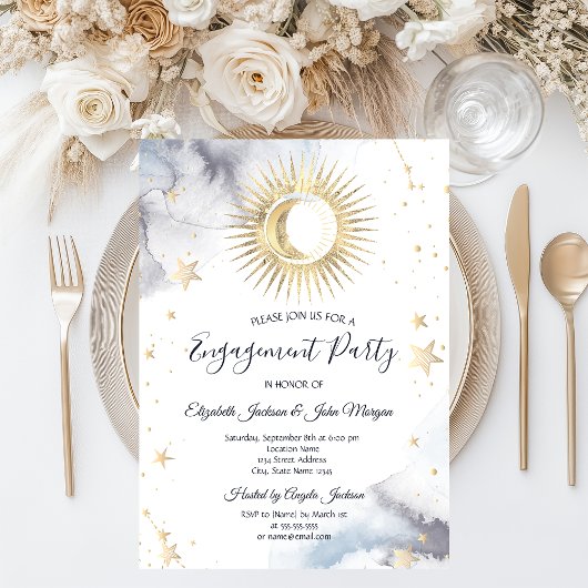 Celestial Sun, maan, sterren Kaart