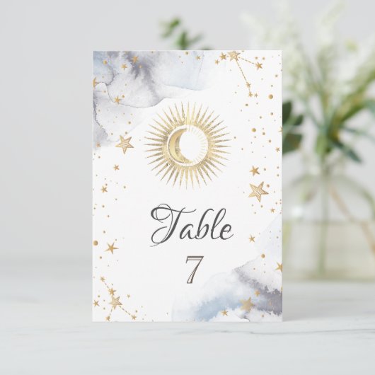 Celestial Sun, maan, sterren Kaart (Staand voorkant)