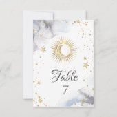 Celestial Sun, maan, sterren Kaart (Achterkant)