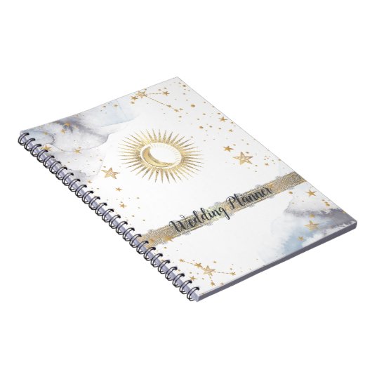 Celestial Sun, maan, sterren Notitieboek (Rechterzijde)