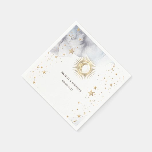 Celestial Sun, maan, sterren Servet (Hoek)