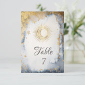 Celestial Sun, maan, Waterverf sterren Kaart (Staand voorkant)