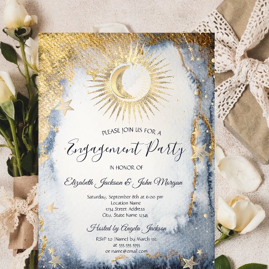 Celestial Sun, maan, Waterverf sterren Kaart