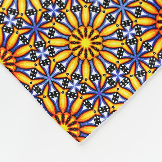 Celestial Sun Mandala  Fleece Deken (Hoek)