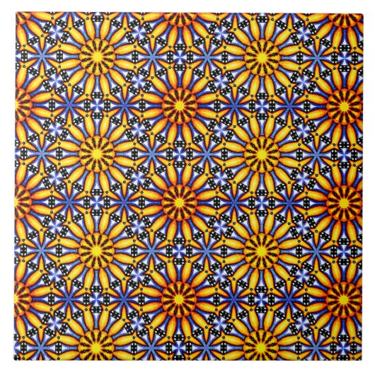 Celestial Sun Mandala Tegeltje (Voorkant)