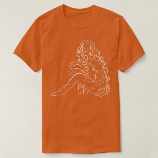 Celestial Sun Manifestation Boho Universe Cosmos A T-shirt (Design voorkant)