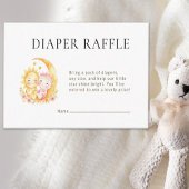 Celestial Sun Moon Baby Shower Diaper Raffle Informatiekaartje
