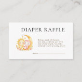 Celestial Sun Moon Baby Shower Diaper Raffle Informatiekaartje (Voorkant)