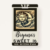  Celestial Sun & Moon Birthday VIP Pass Badge (Achterkant)