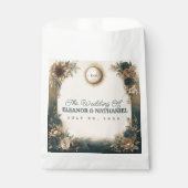 Celestial Sun Moon Boho Floral Rustic Wedding Bedankzakje (Voorkant)