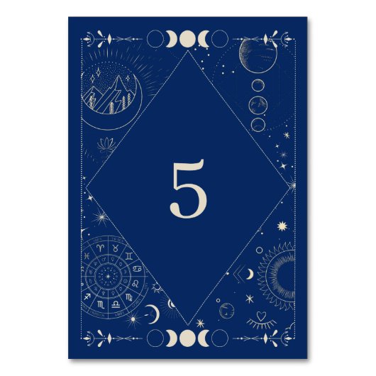 Celestial sun moon cosmic ethereal wedding  kaart (Voorkant)