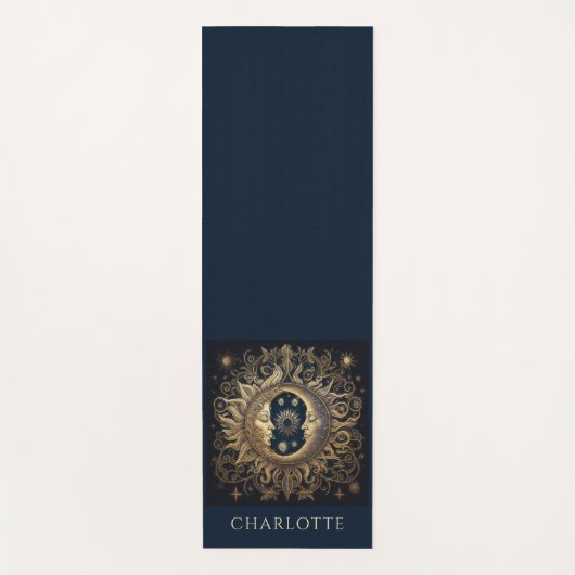 Celestial Sun Moon gepersonaliseerd Yogamat (Voorkant)