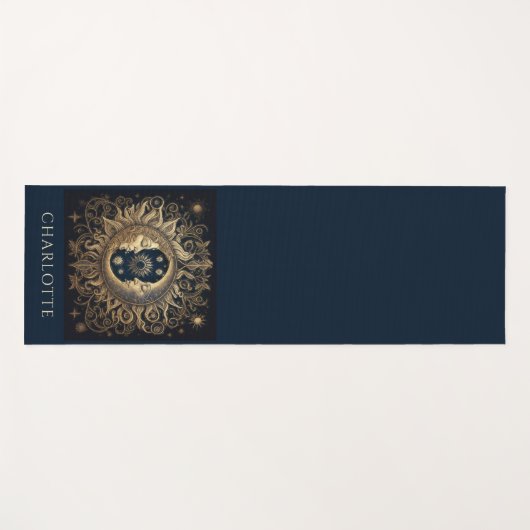 Celestial Sun Moon gepersonaliseerd Yogamat (Voorkant (horizontaal))