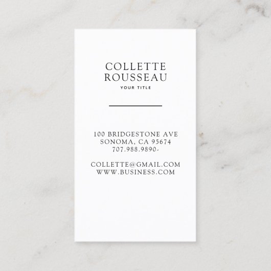 Celestial Sun Moon Goud Zwart Visitekaartje (Achterkant)