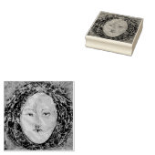 Celestial Sun Moon Jung Faces Maureen Girard Rubberstempel (Gestempeld)