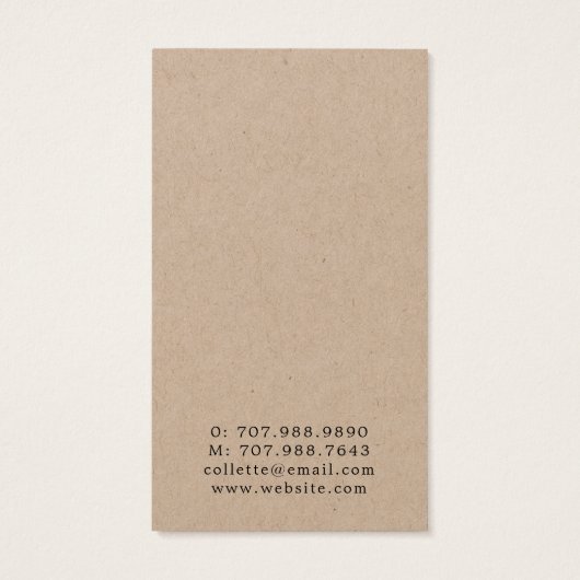 Celestial Sun Moon Kraft Oorbel Sieraden Display Visitekaartje (Achterkant)