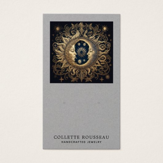 Celestial Sun Moon Kraft Sieraden Display Visitekaartje (Voorkant)