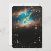 Celestial Sun,Moon Lotus Stars Quinceanera Kaart (Achterkant)