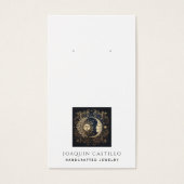 Celestial Sun Moon Oorbel Sieraden Display Kaarten Visitekaartje (Voorkant)