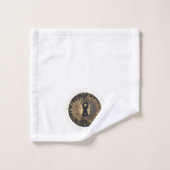 Celestial Sun Moon Stars gepersonaliseerd Bad Handdoek (Wasdoekje)