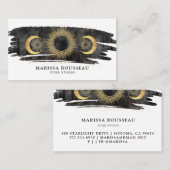 Celestial Sun Moon Stars Goud Zwart Wit Yoga Visitekaartje (Voorkant / Achterkant)