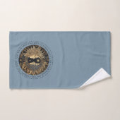 Celestial Sun Moon Stars Midnight Sky gepersonalis Bad Handdoek (Handdoek)