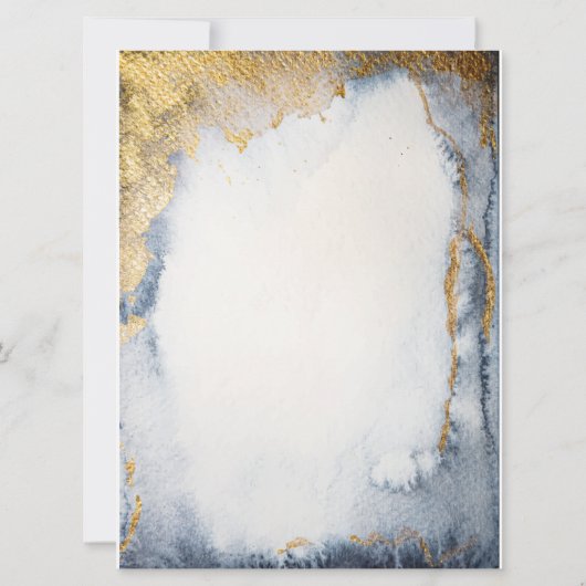 Celestial Sun, Moon, Stars Waterverf Wedding Kaart (Achterkant)