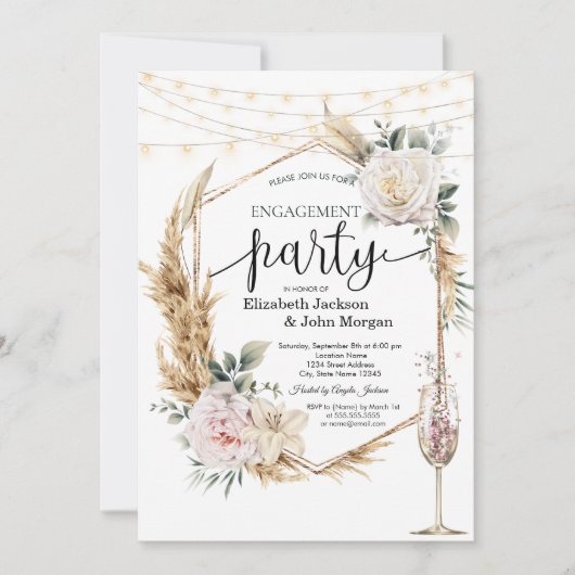 Celestial Sun, Moon, Sterren Verloving Kaart (Voorkant)