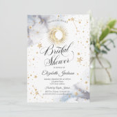 Celestial Sun, Moon, Sterren Vrijgezellenfeest Kaart (Staand voorkant)