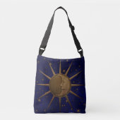Celestial Sun Moon Sterrennacht Crossbody Tas (Voorkant)