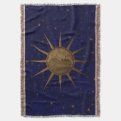 Celestial Sun Moon Sterrennacht Deken (Voorkant Verticaal)