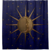 Celestial Sun Moon Sterrennacht Douchegordijn (Voorkant)