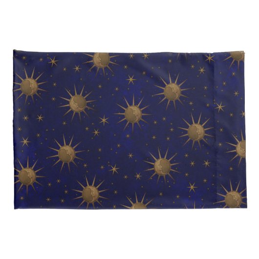 Celestial Sun Moon Sterrennacht Kussensloop (Achterkant-Rechts)