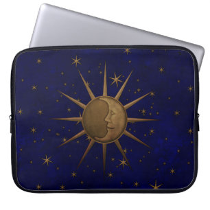 Celestial Sun Moon Sterrennacht Laptop Sleeve