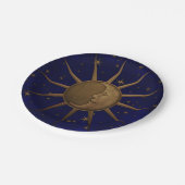 Celestial Sun Moon Sterrennacht Papieren Bordje (Gekanteld)
