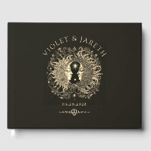 Celestial Sun Moon Wedding Gastenboek