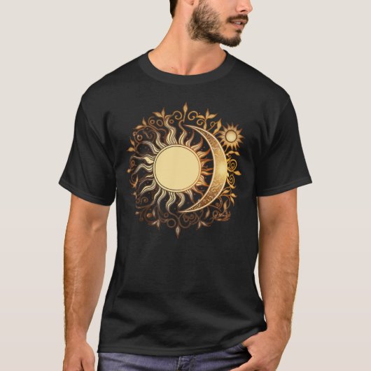 Celestial Sun Moon Yoga Meditation Zen Buddhism Sy T-shirt (Voorkant)
