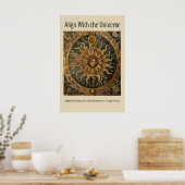 Celestial Sun Mosaic Art Print Antique Astrology (Keuken)