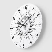 Celestial Sun  Sun Burst Face Grote Klok (Hoek)