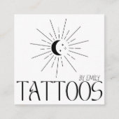 Celestial Sun Tattoo Salon Vierkante Visitekaartje (Voorkant)