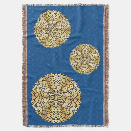 Celestial Sun Throw Blanket Deken (Voorkant Verticaal)