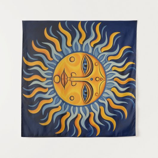 Celestial Sun Wandkleed (Voorkant (horizontaal))