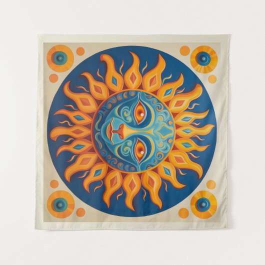 Celestial Sun Wandkleed (Voorkant (horizontaal))