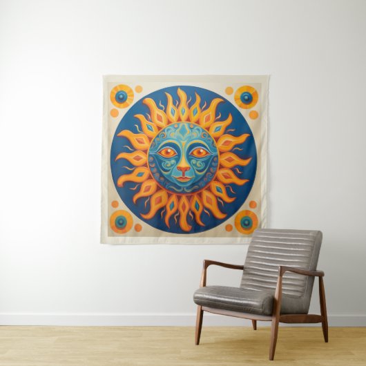 Celestial Sun Wandkleed (In situ)