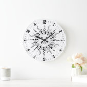 Celestial Sun Zwart  Sun Burst Grote Klok (Huis)